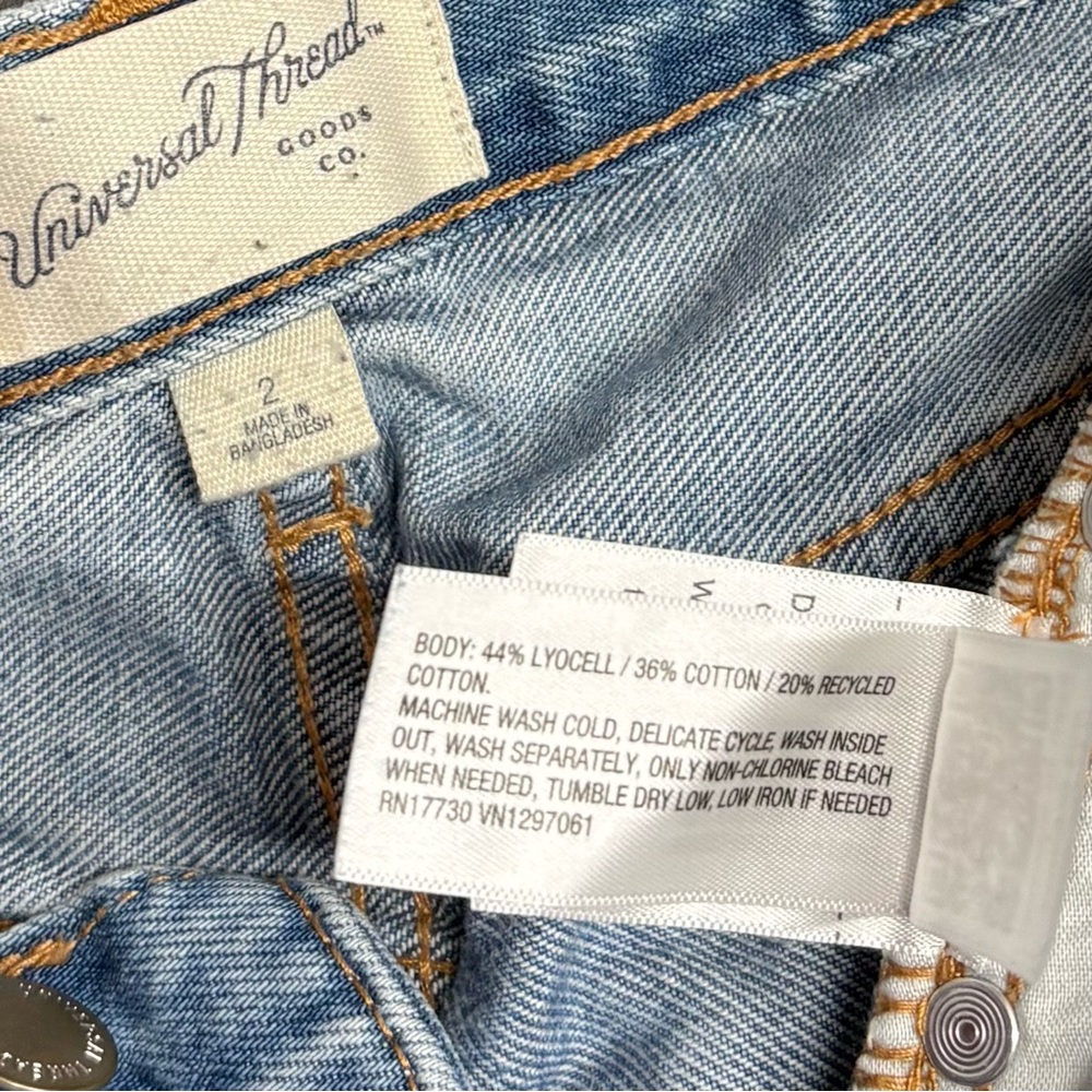 Mid-Rise 90s Baggy Wide-leg Embellished Denim Jeans sz2 Button-Fly Cabincore - Picture 3 of 9